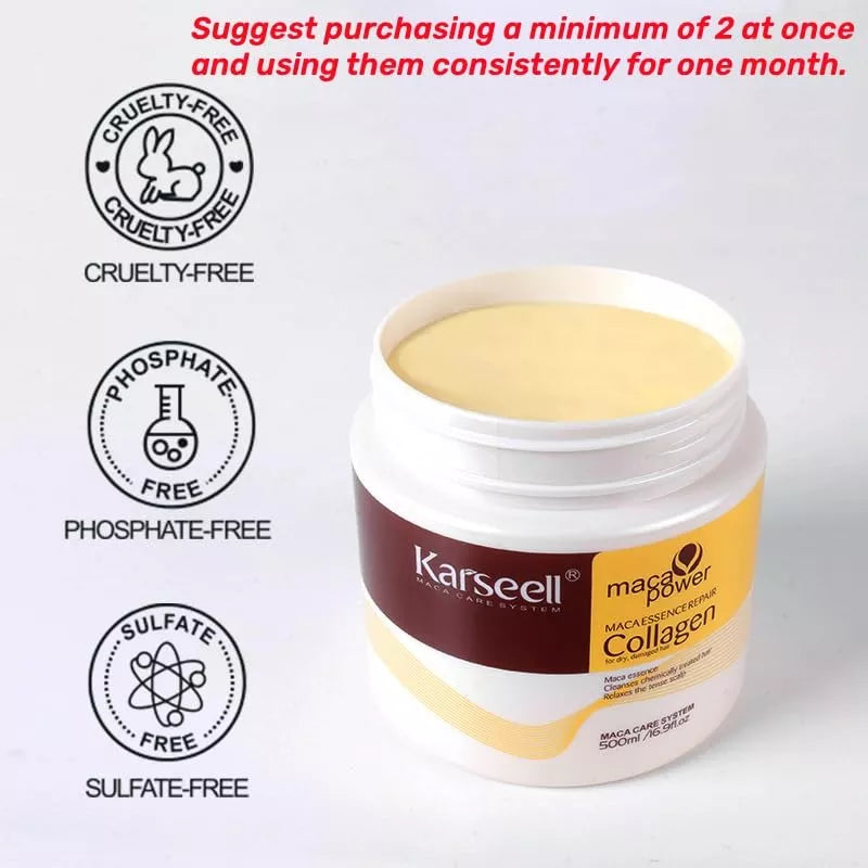 Mascarilla Capilar Karseell+Shampoo Karseell+Aceite reparador Karseell+Acondicionador karseell: Renueva y Revitaliza tu Cabello!